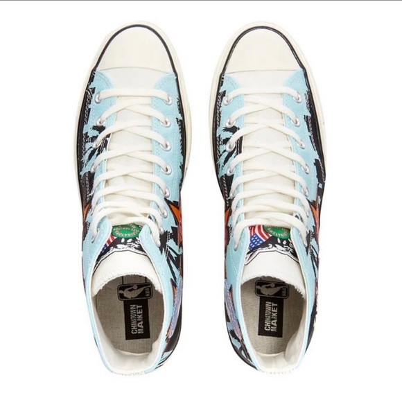 NIB CONVERSE X CHINATOWN MARKET COLAB LAKERS CHUCKS - Picture 3 of 7